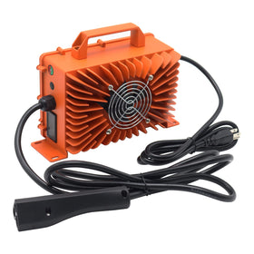 Xiixtoo IP68 waterproof charger withstands rain and dust for outdoor golf cart use.