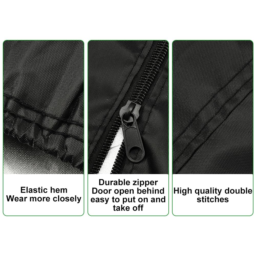 XIMINZ golf cart cover back zipper access enables entry without removing