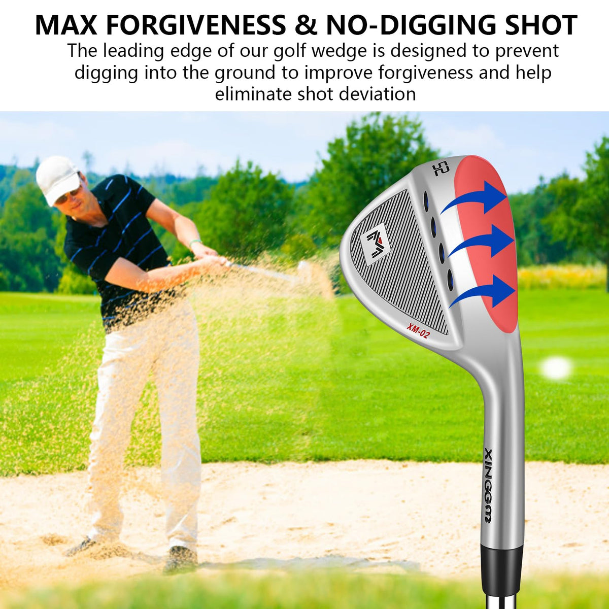 XINGGM wedge face milling enhances spin and control.
