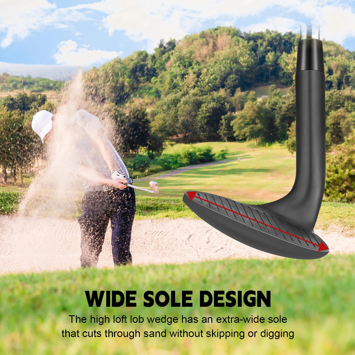 XINGGM wedge grooves designed to maximize backspin and shed water