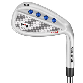 XINGGM forged golf wedge set close-up face showing milled grooves for maximum spin.