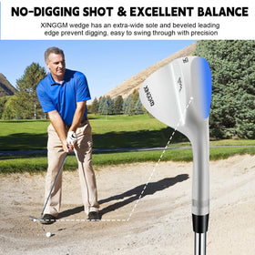 XINGGM wedge face features micro CNC milled grooves for increased backspin.