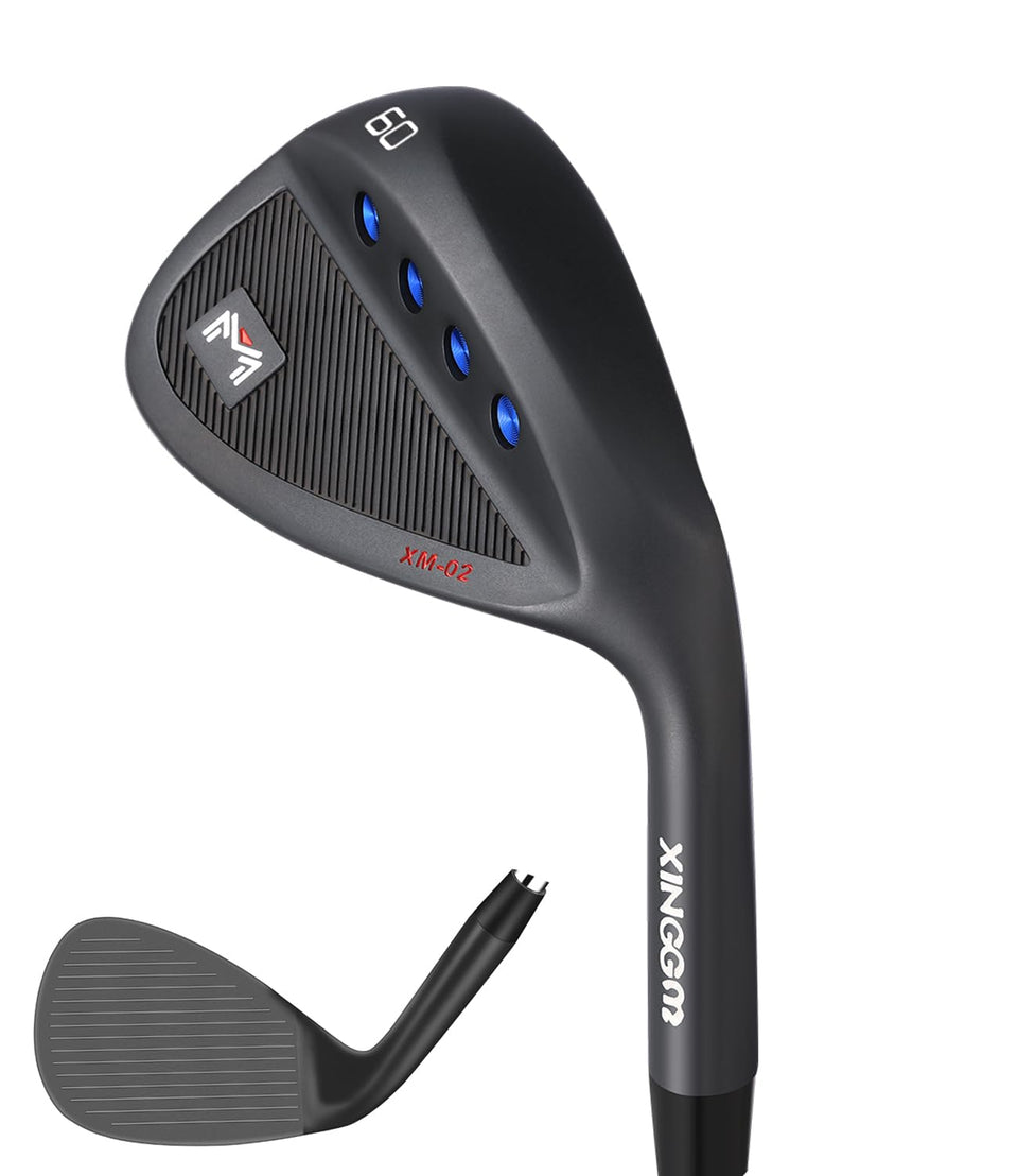 XINGGM forged wedge front view highlights forgiving leading edge for smoother swings.