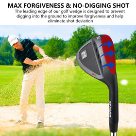 XINGGM forged wedge set milled face closeup shows micro grooves for spin