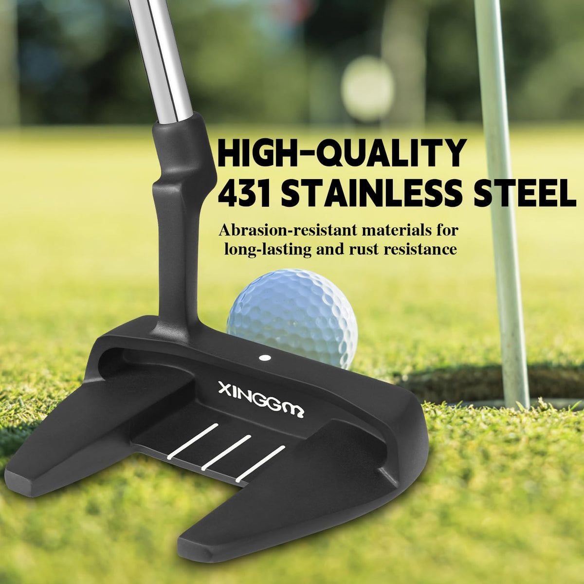 XINGGM head cover included protects the putter during transit.