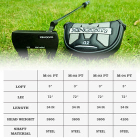 XINGGM head weight 360g supports consistent stroke feel.