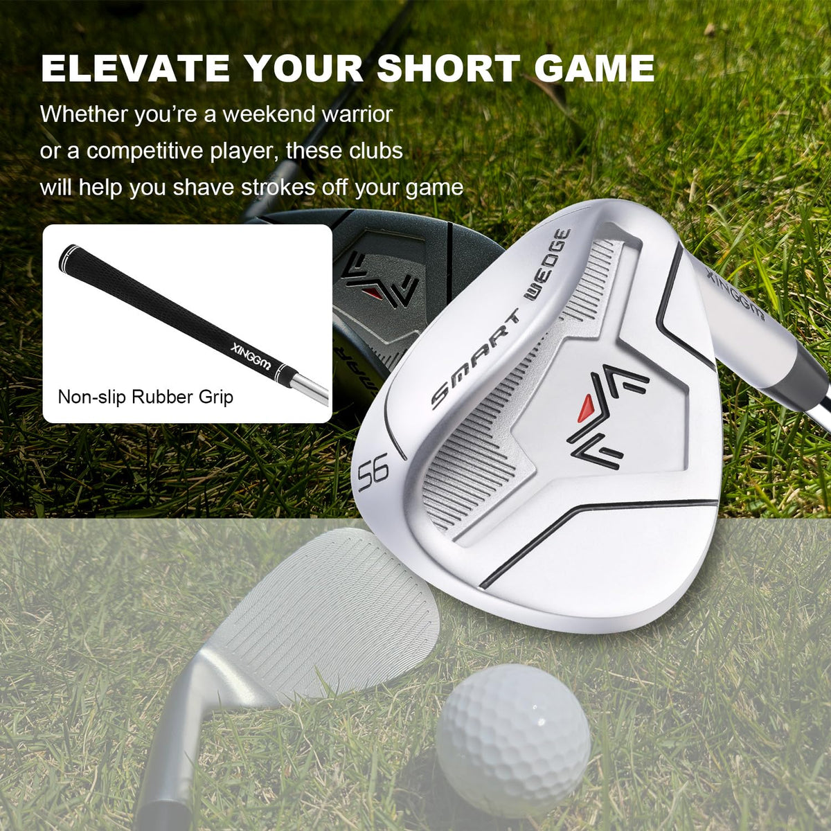 XINGGM Smart Wedge in silver finish for modern look and dependable performance on course.