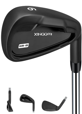 XINGGM XM-01 iron face close-up with CNC grooves for control