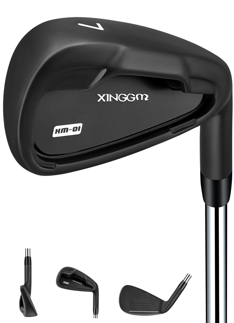 XINGGM XM01 iron head close-up highlights precision milling for better control.