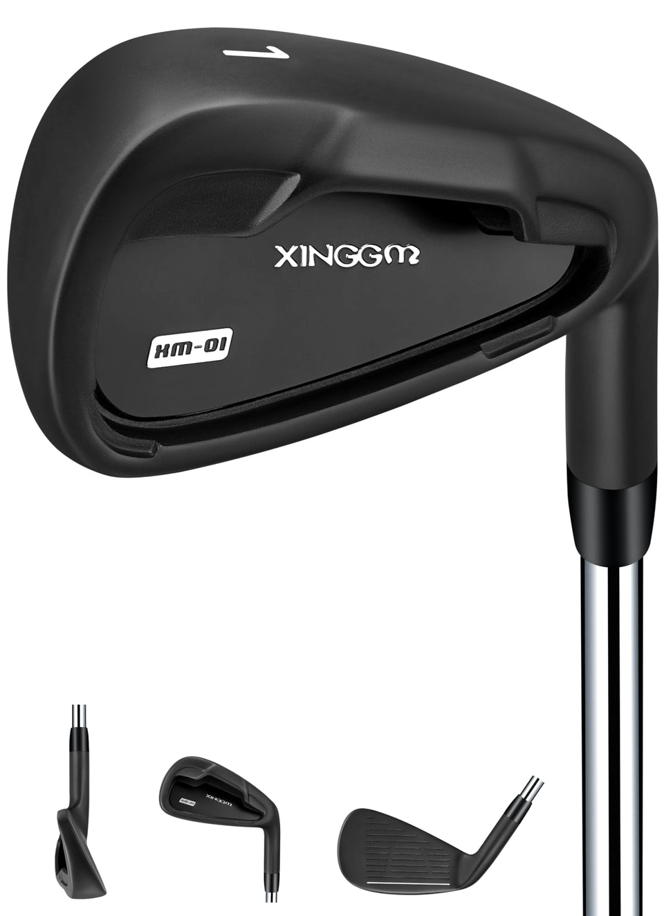 XINGGM XM-01 iron set front view shows premium build for right-handed players.