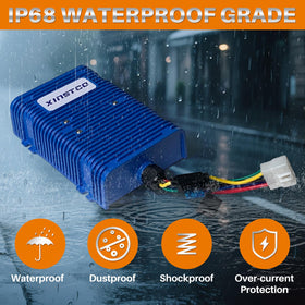 XINSTCO 350W 30A output supports golf carts and vehicles.