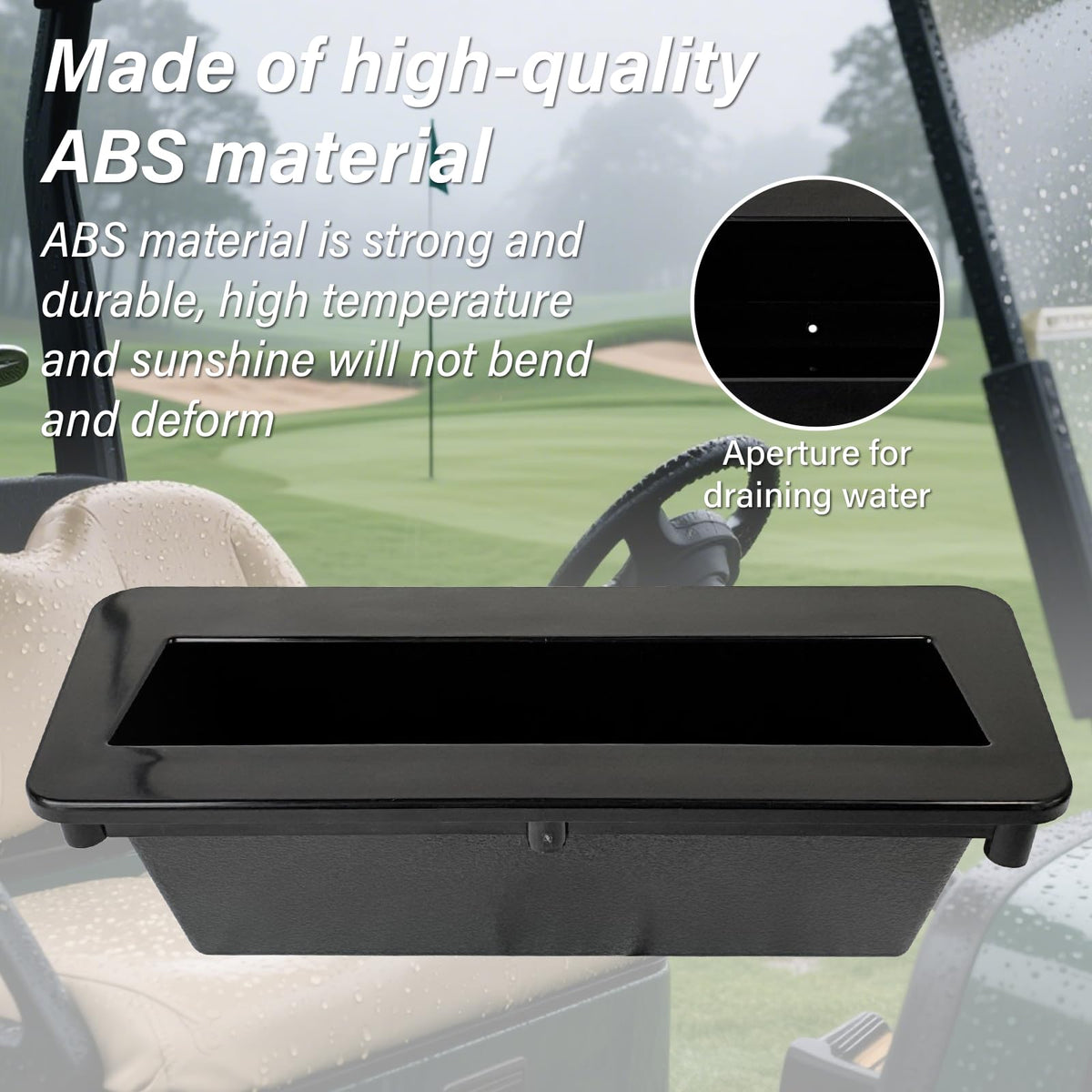 XINSTCO ABS open-design holder fits larger phones securely on the cart.
