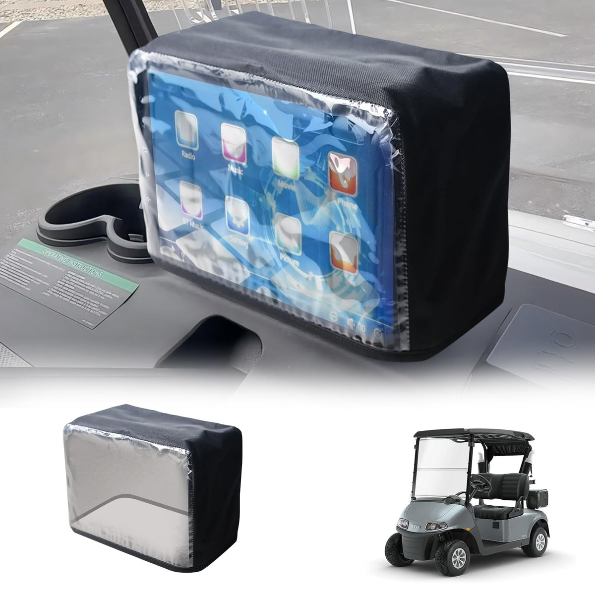 XINSTCO clear touchscreen cover for Evolution and Denago, secure fit for 7–10 inch screens