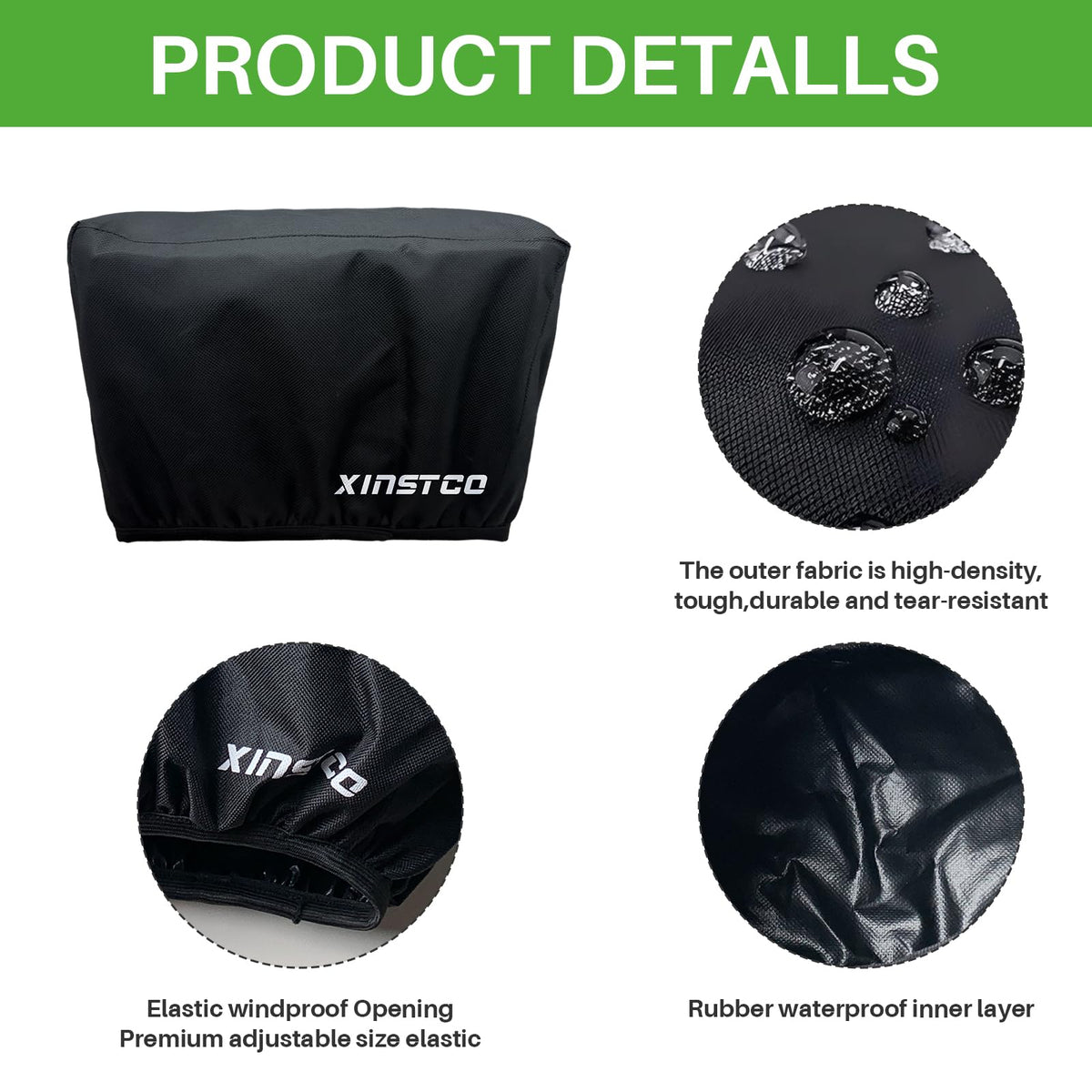 XINSTCO foldable cover stored easily in golf cart compartment