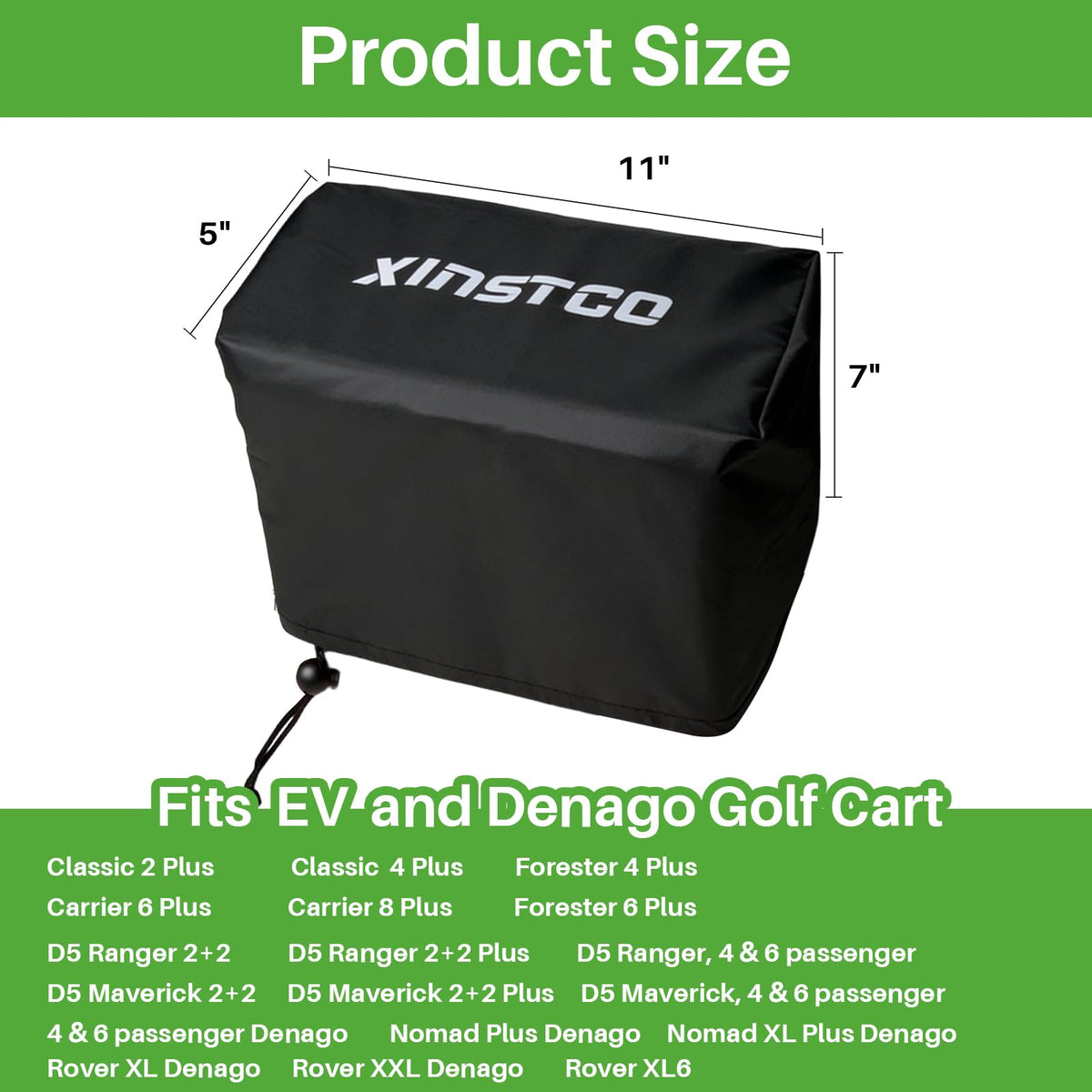 XINSTCO golf cart screen cover installs quickly for fast protection.
