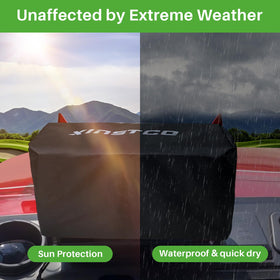 XINSTCO 9-inch screen protector offers UV and dust defense during sunny rides.