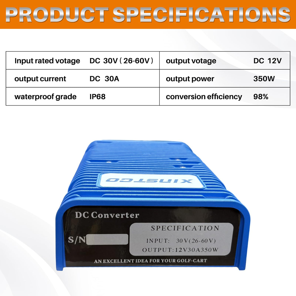 XINSTCO IP68 aluminum housing protects against water and dust.