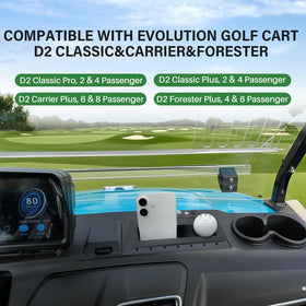 XINSTCO matte-finish panel blends with golf cart interiors for a cohesive look