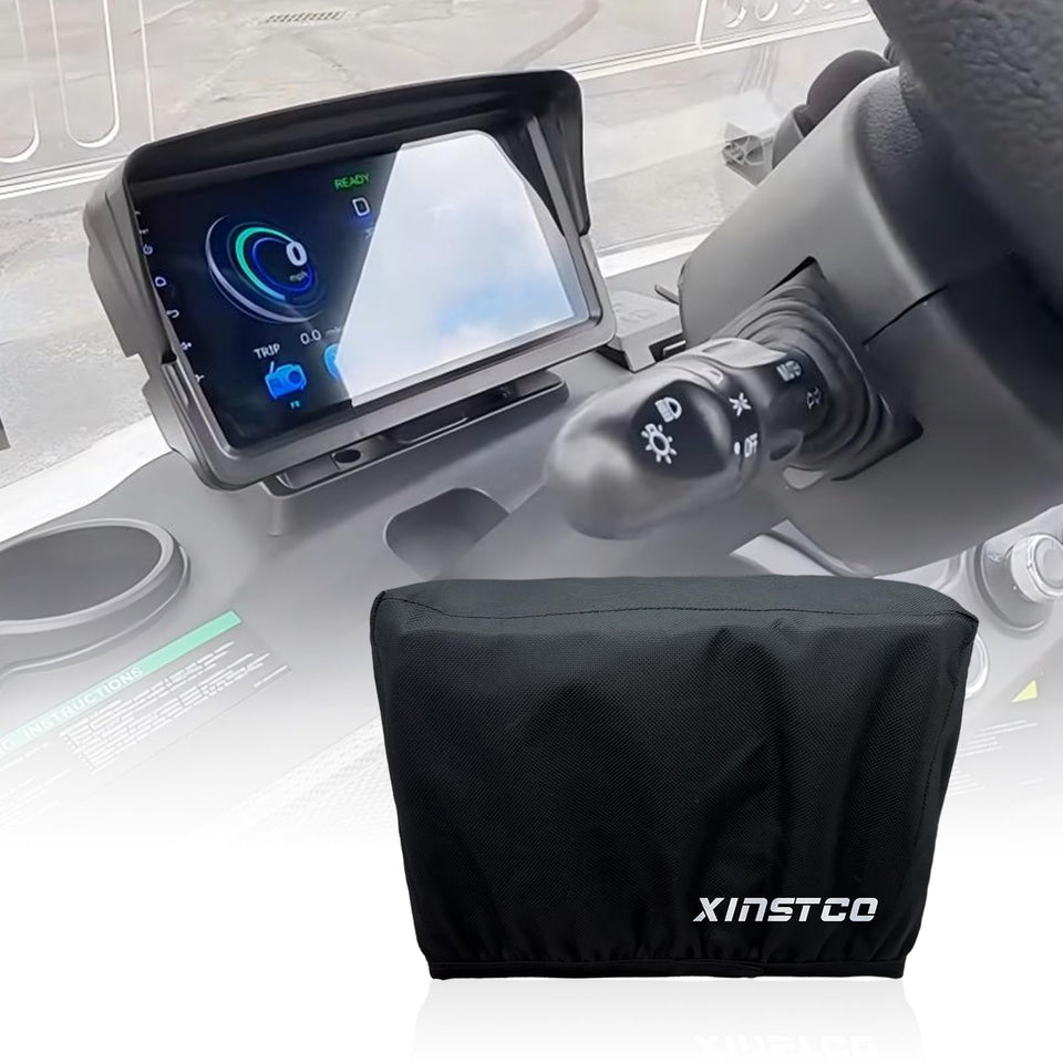 XINSTCO waterproof touchscreen cover on Evolution screen protecting against rain