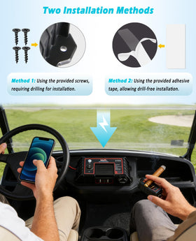 12V cigarette lighter socket from Xislet powers extra devices.