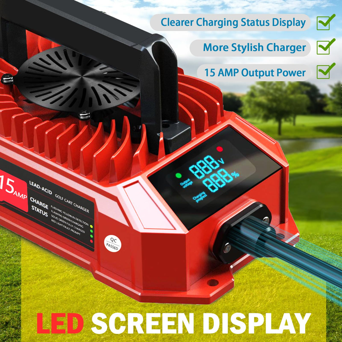Xislet charger compatible with Club Car Precedent and DS models.