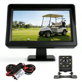 Xislet golf cart backup camera IP68 offers 170-degree view for clear rear visibility in rain and mud