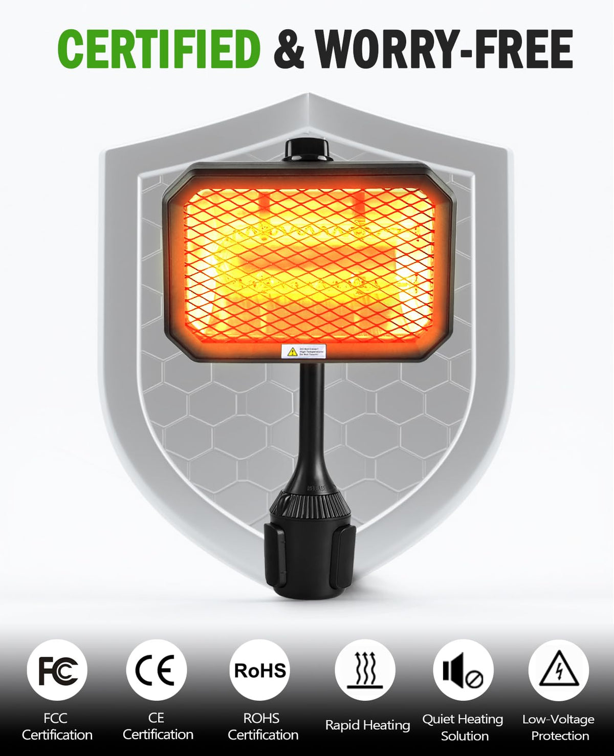 Xislet golf cart heater clean-heat-no-fumes: safe, fuel-free warmth for all riders.