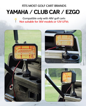 Xislet golf cart heater cup-holder-fit: stable in 6-9 cm holders on courses.