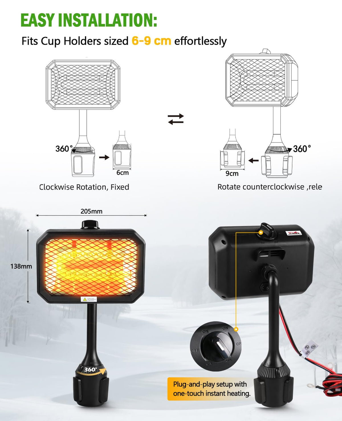 Xislet golf cart heater durable-build: high-temp materials with long-term reliability.