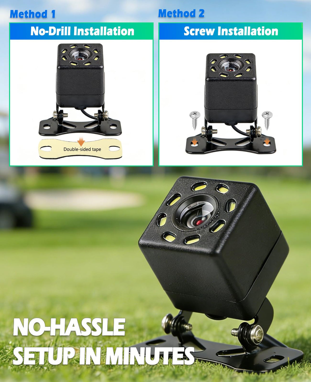 Xislet no-drill double-sided tape enables quick, tool-free installation