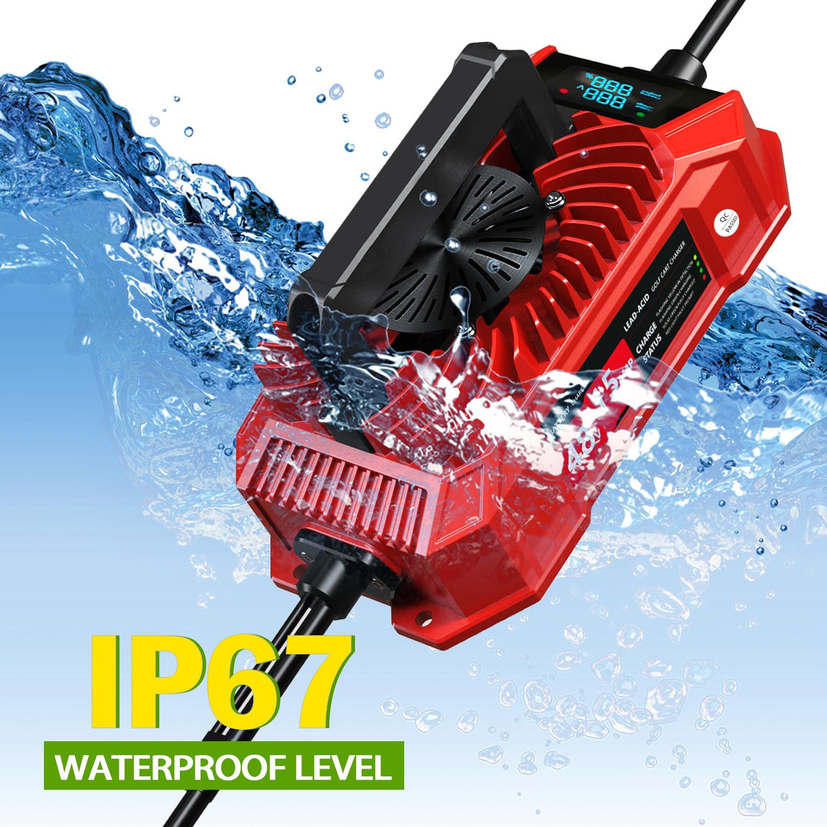 Xislet IP67 weatherproof charger designed for tough conditions.