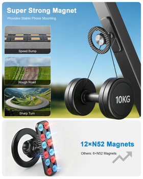 Xitalia Universal-Fit Magnetic Holder works with iPhone and Android devices.