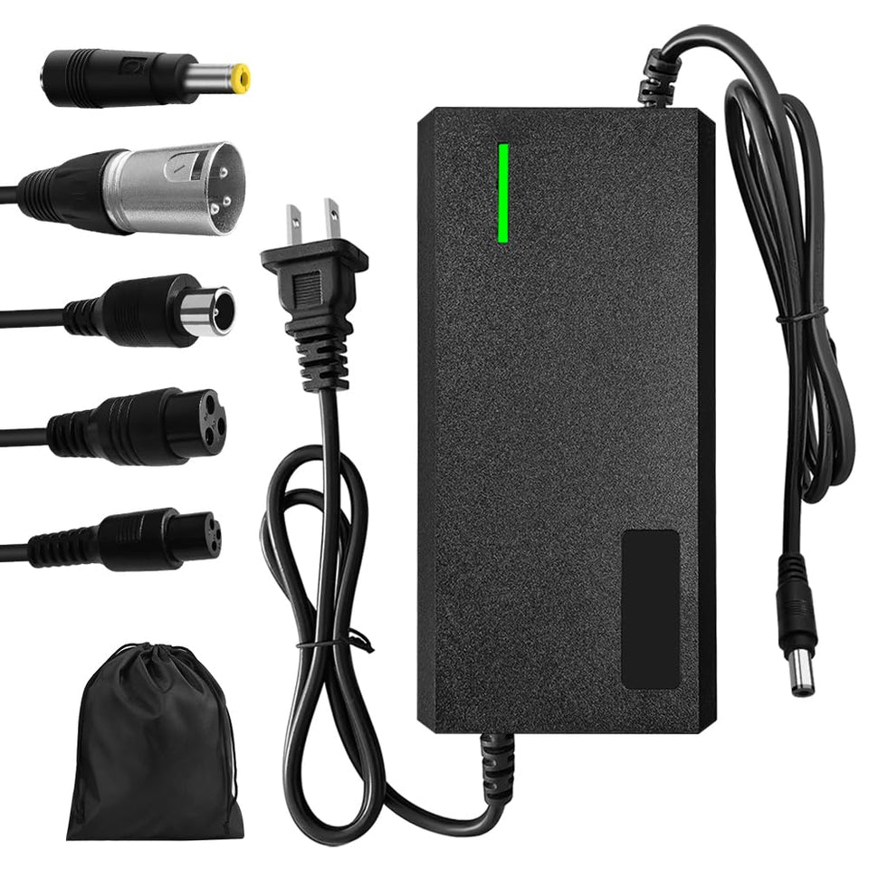 XIUWK 42V5A charger front view for rapid charging.