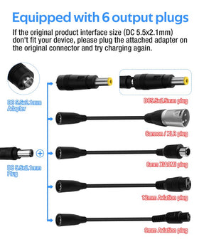 XIUWK 42V5A charger with US plug for easy setup.
