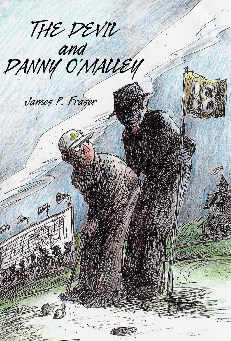 xlibris devil and danny omalley book cover with noir golf motif inviting suspense readers.