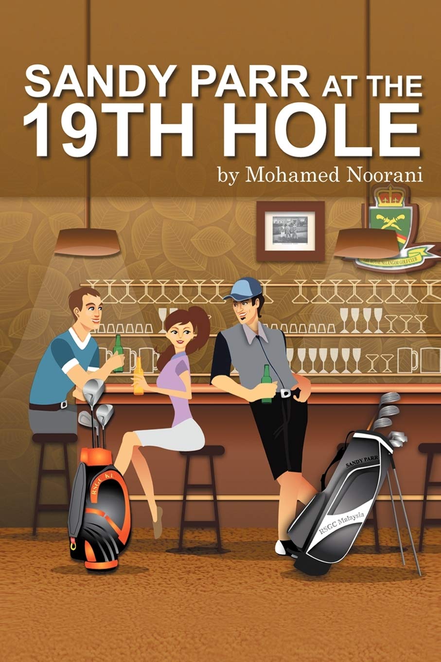 Xlibris Sandy Parr at the 19th Hole book cover, a collectible edition for golf fiction fans.