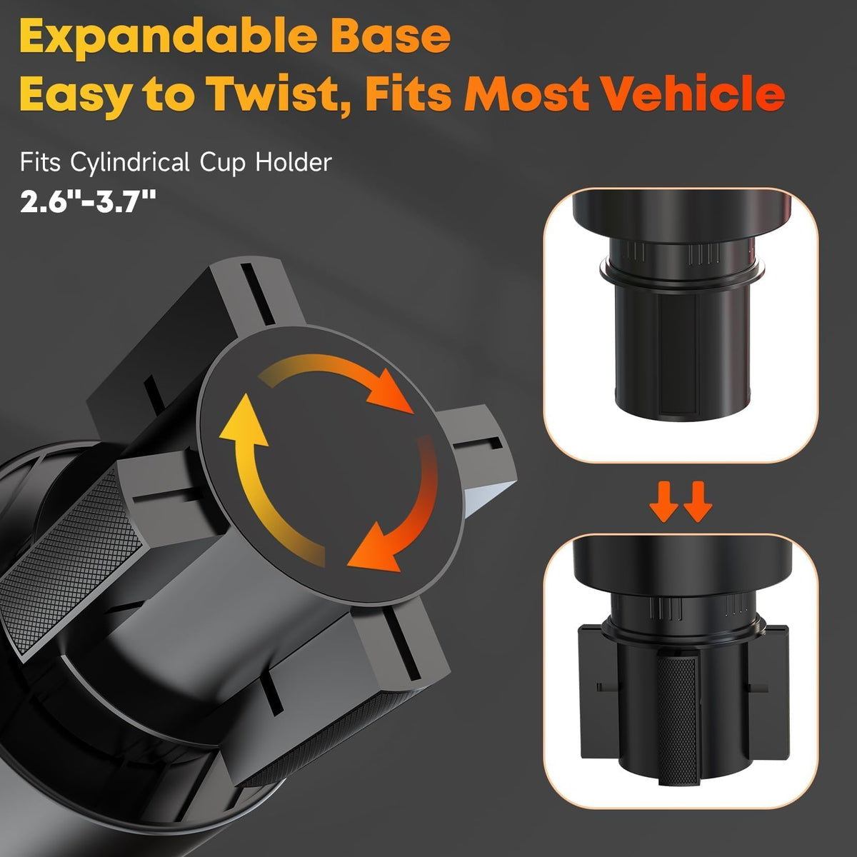 Xoxocos adjustable base cup holder adapting to different cup sizes