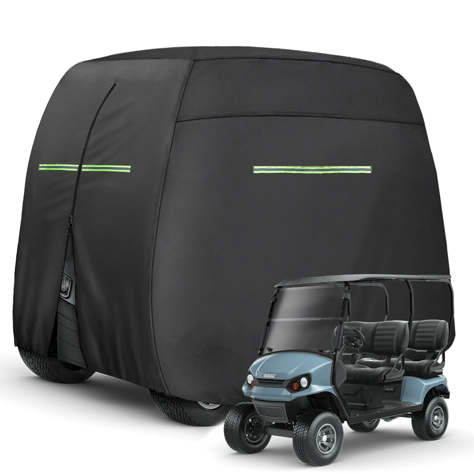 Xoxocos four-passenger cover with FRONT label eases proper orientation.