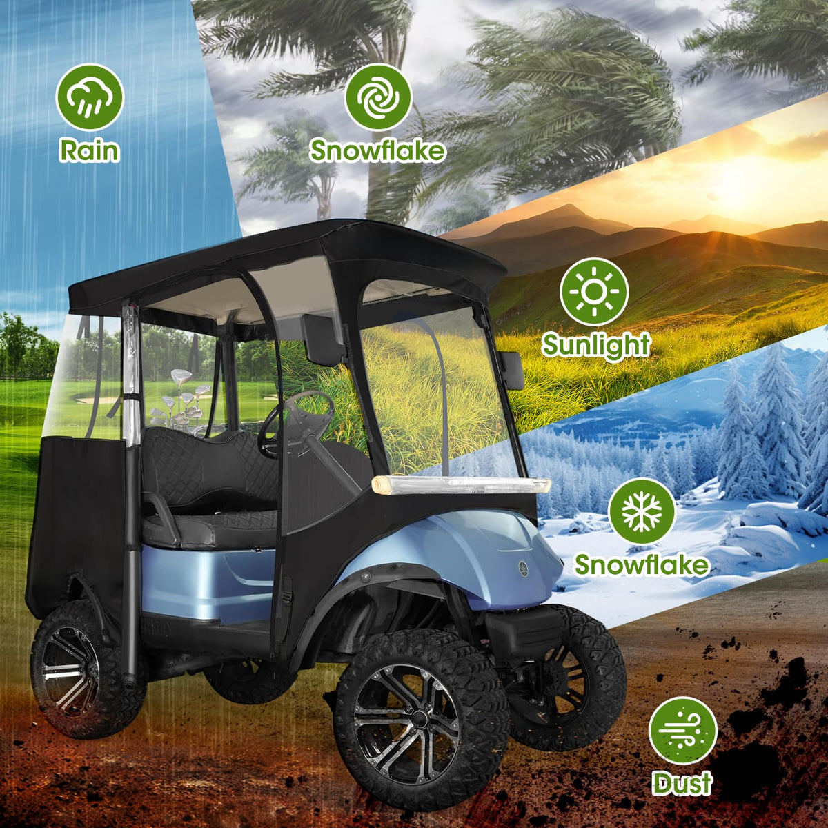 Xoxocos EZGO TXT RXV fit ensures snug coverage with reinforced seams