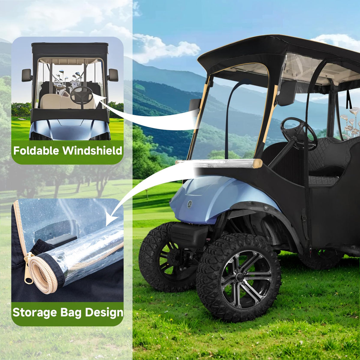 Xoxocos four-sided clear windows provide 360-degree visibility