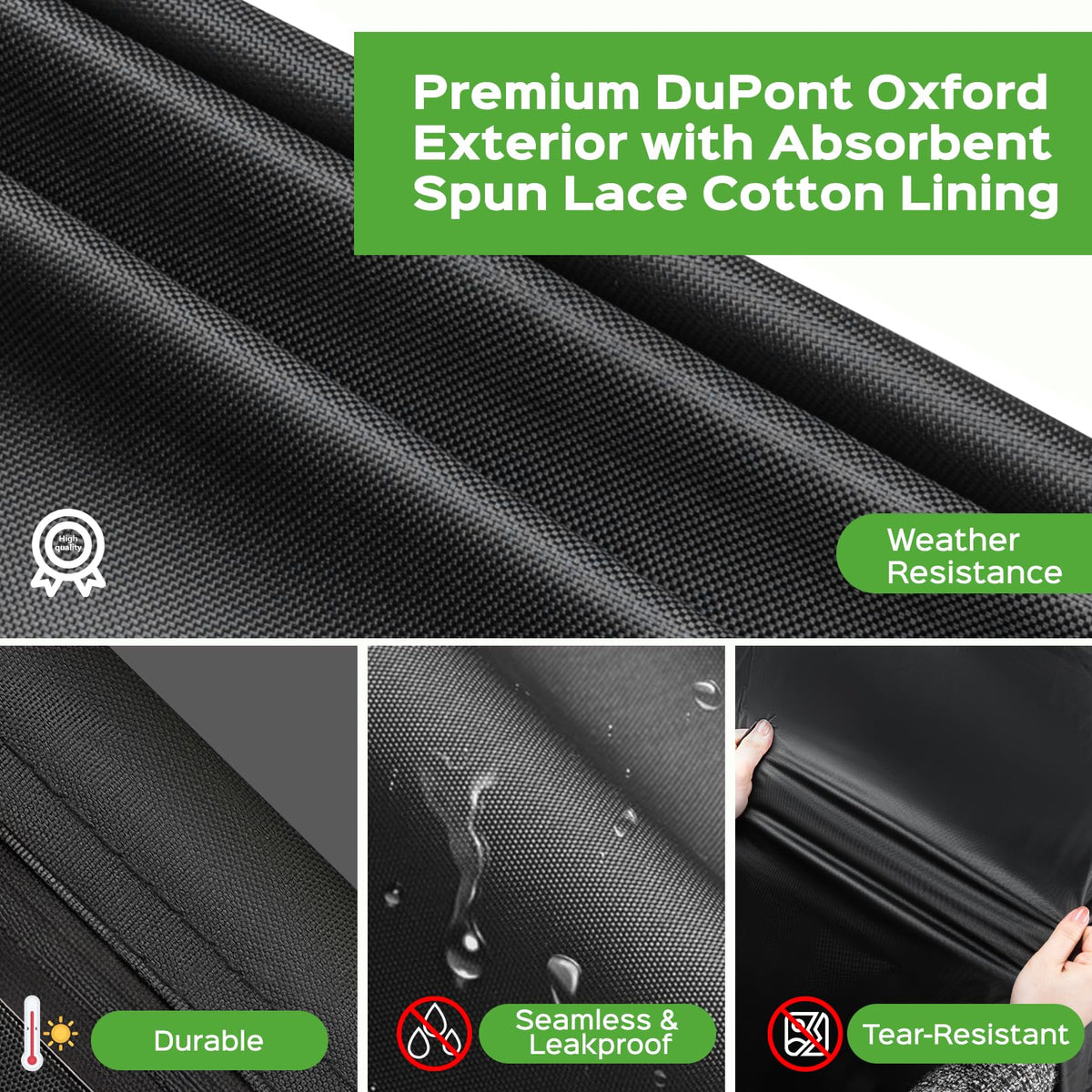 Xoxocos waterproof seams on Yamaha EZGO Club Car cover protecting against rain.
