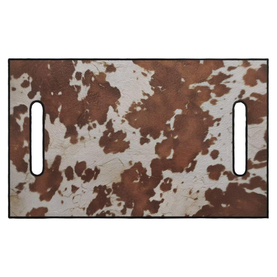 Xpyeesfuen cow print golf cart seat cover adds durable protection and style.
