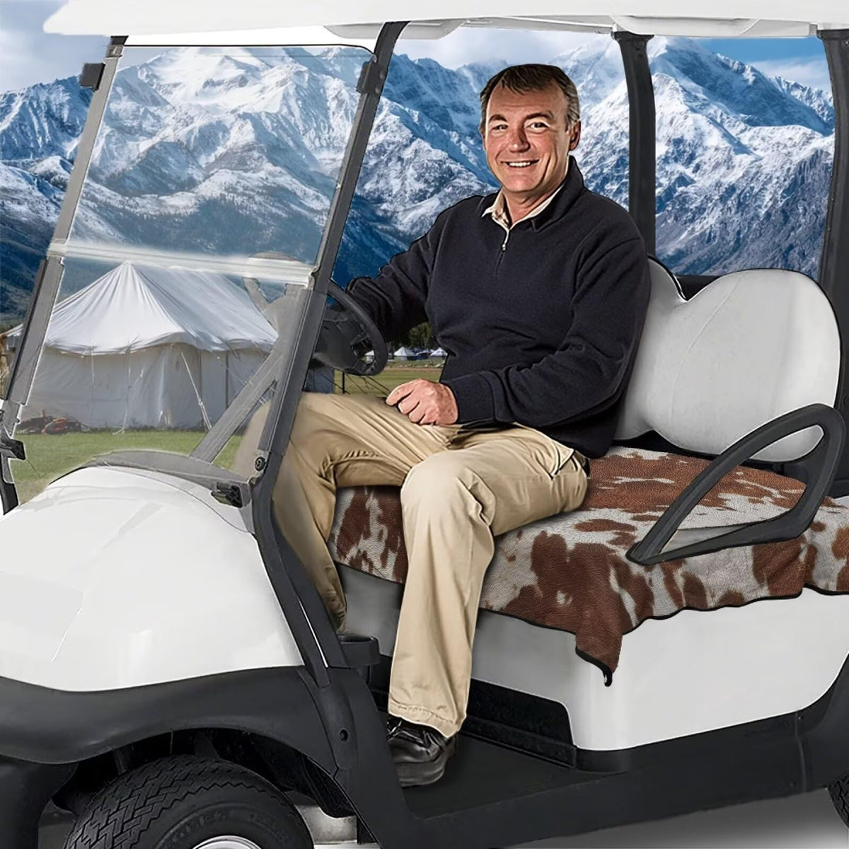 Xpyeesfuen golf cart towel blanket soft touch keeps you dry on sunny rides.