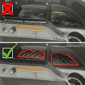 Xtreme Golf Cart Mats double diamond texture creates an anti-slip surface for phones and keys