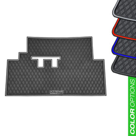 Xtreme Mats diamond-pattern 8mm front mat channels sand and water for easy cleanup.