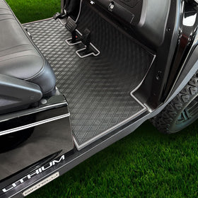 Xtreme Mats diamond-pattern channels move sand and water.