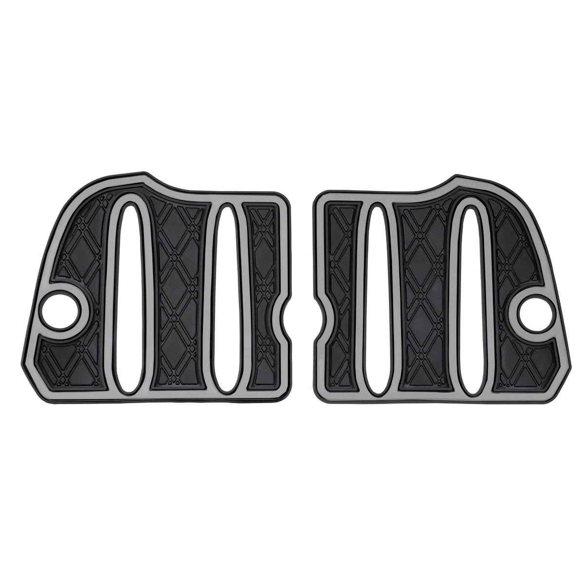 Xtreme Mats diamond-pattern channels divert sand and moisture for cleaner bag wells