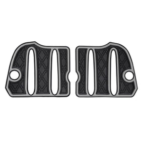 Xtreme Mats diamond-pattern channels divert sand and moisture for cleaner bag wells