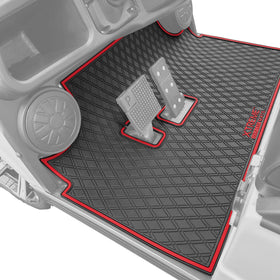 Xtreme Mats Evolution compatibility guide image shows fit with Evolution carts.