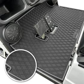 Xtreme MATS Evolution full-coverage floor mat protecting OEM golf cart flooring